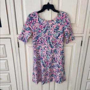 Floral Pink and Blue Women's Dress